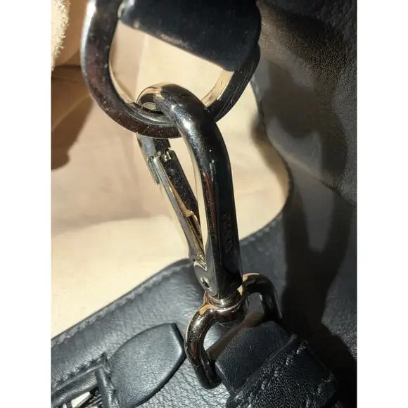 Prada Galleria Medium Satchel Tote Bag Black Double Zip Twin Pockets